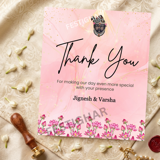 Custom Thank you Cards - Shrinath Ji