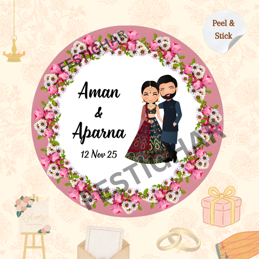Gift sticker for wedding