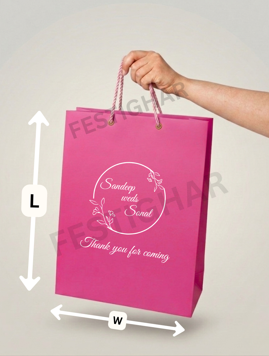 Customized Paper Bags for Wedding circle design