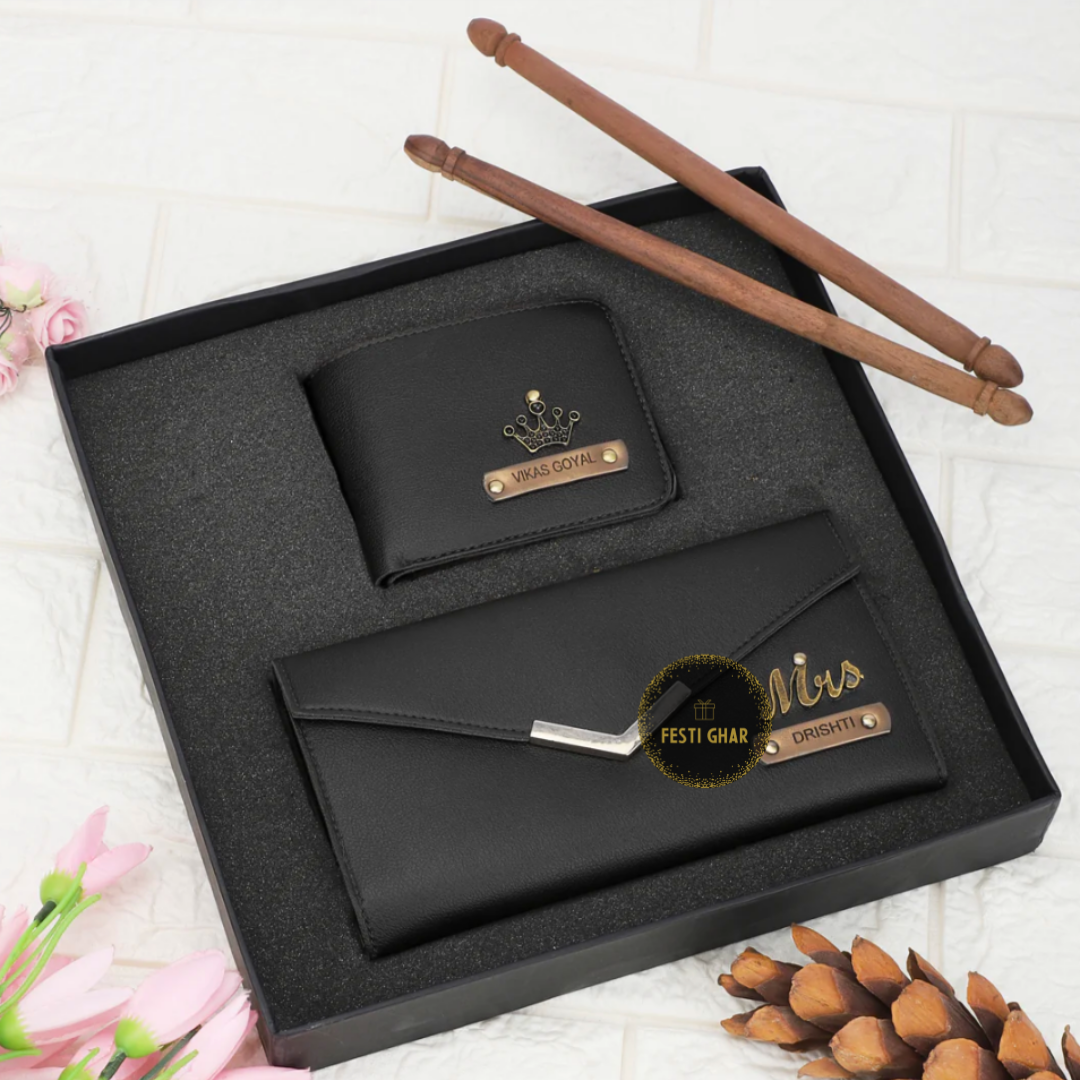 Personalized Men's Wallet and Women's Clutch