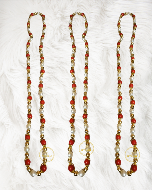 Welcome Mala with orange pearl