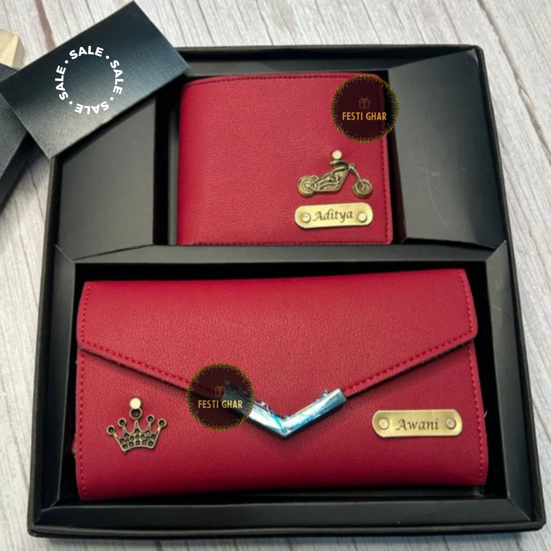 Personalized Men's Wallet and Women's Clutch