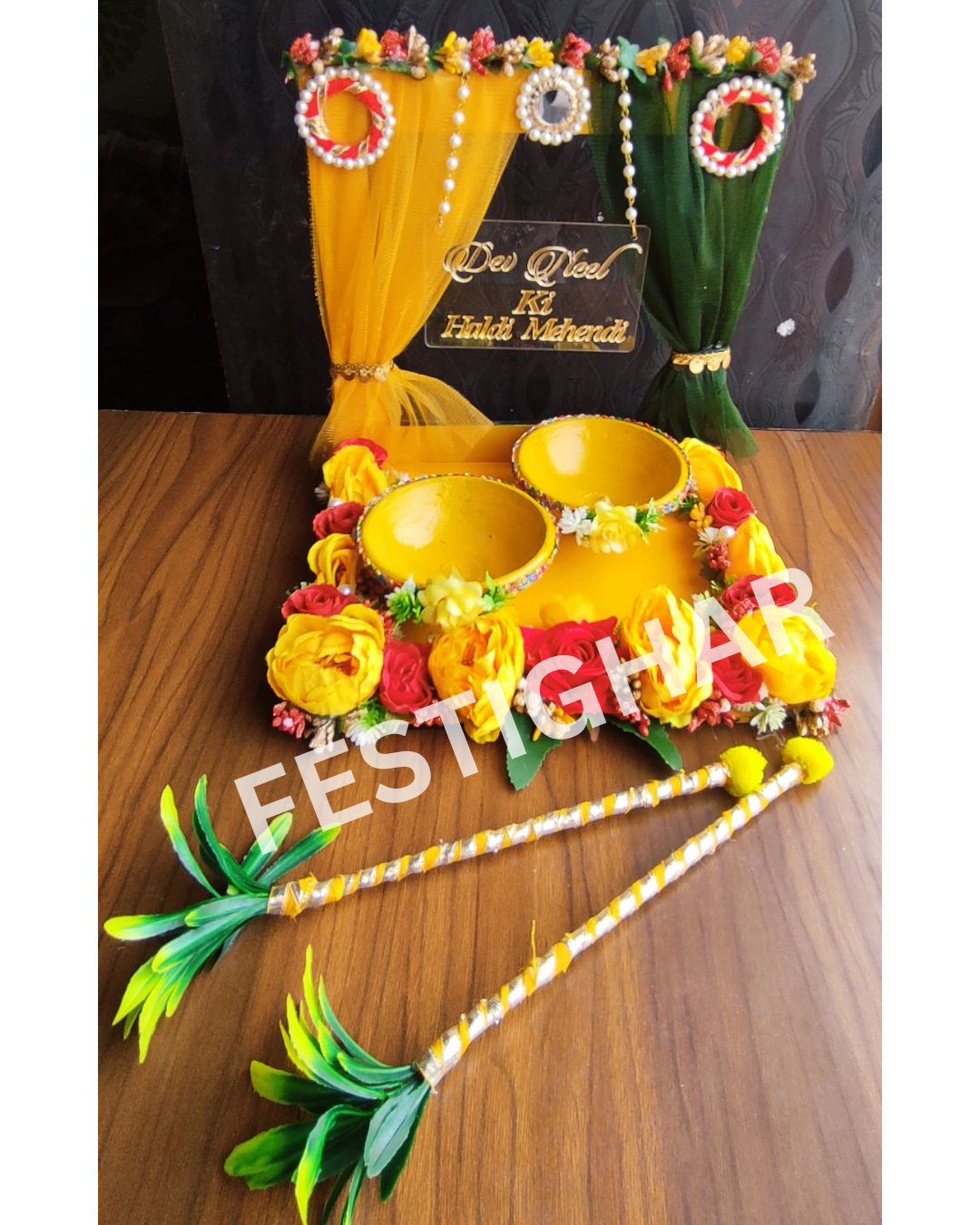 Haldi Platter with customized name