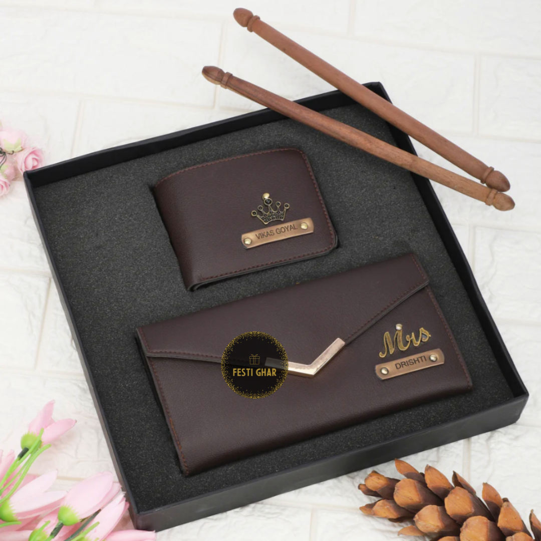 Personalized Men's Wallet and Women's Clutch