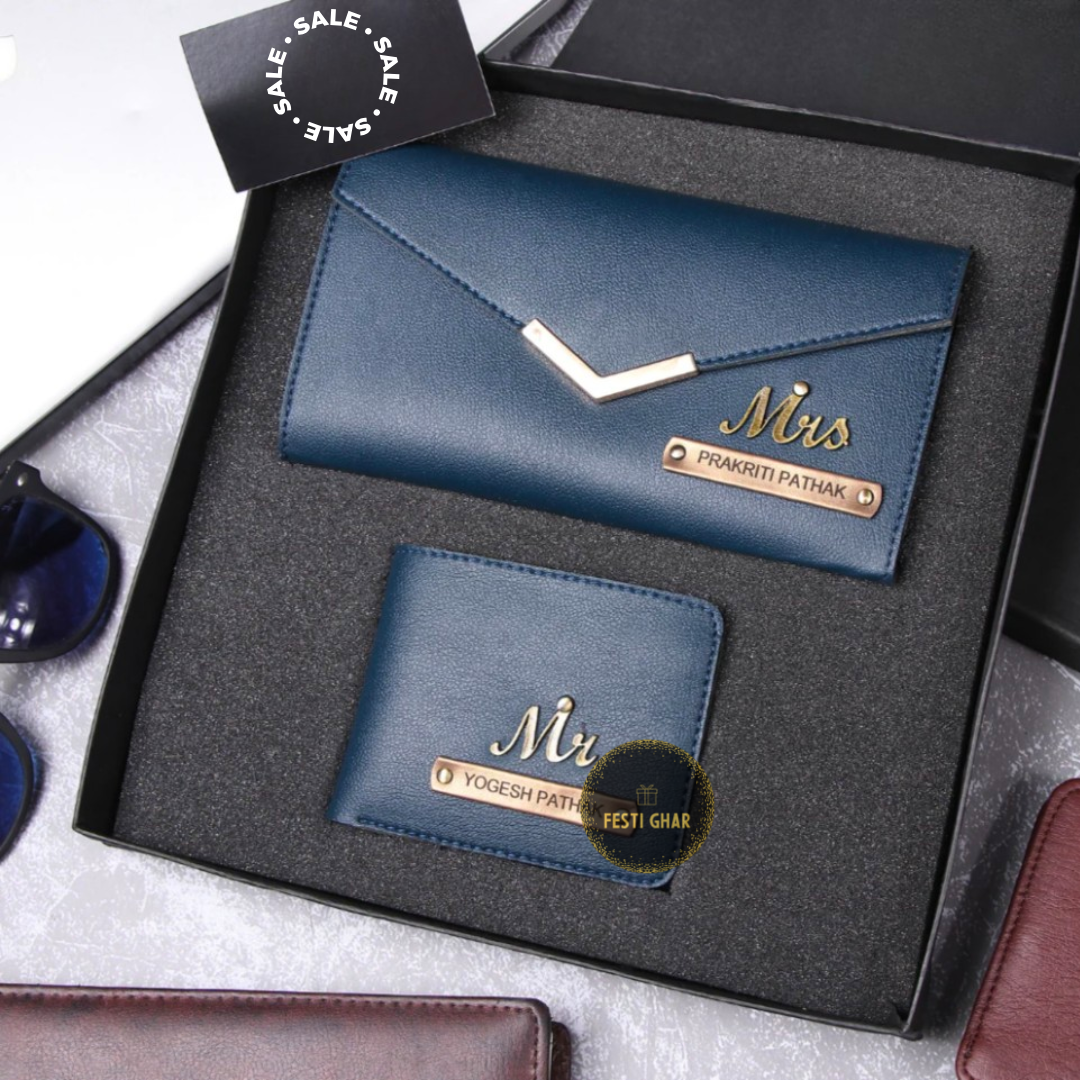 Personalized Men's Wallet and Women's Clutch