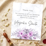 Purple Thank you Cards customized
