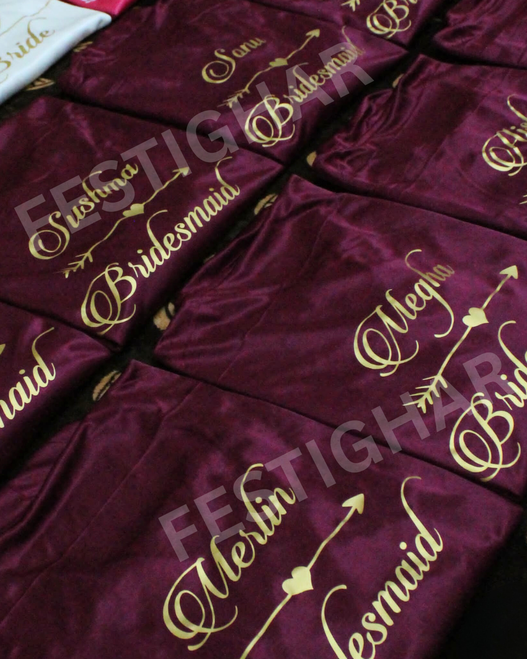 Classic Bridesmaid Robe with arrow heart - More Discount on BULK quantity