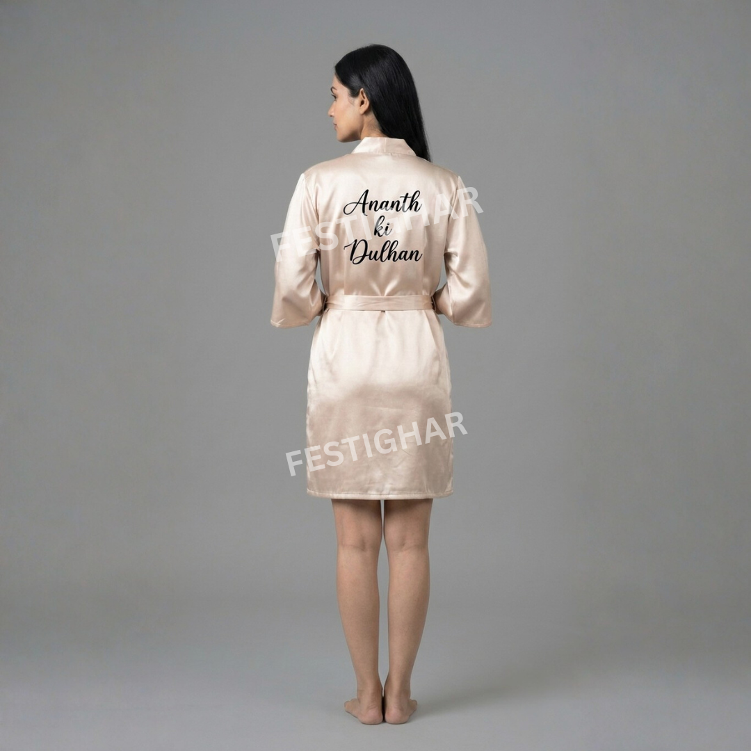 Premium Satin Robe - Customized