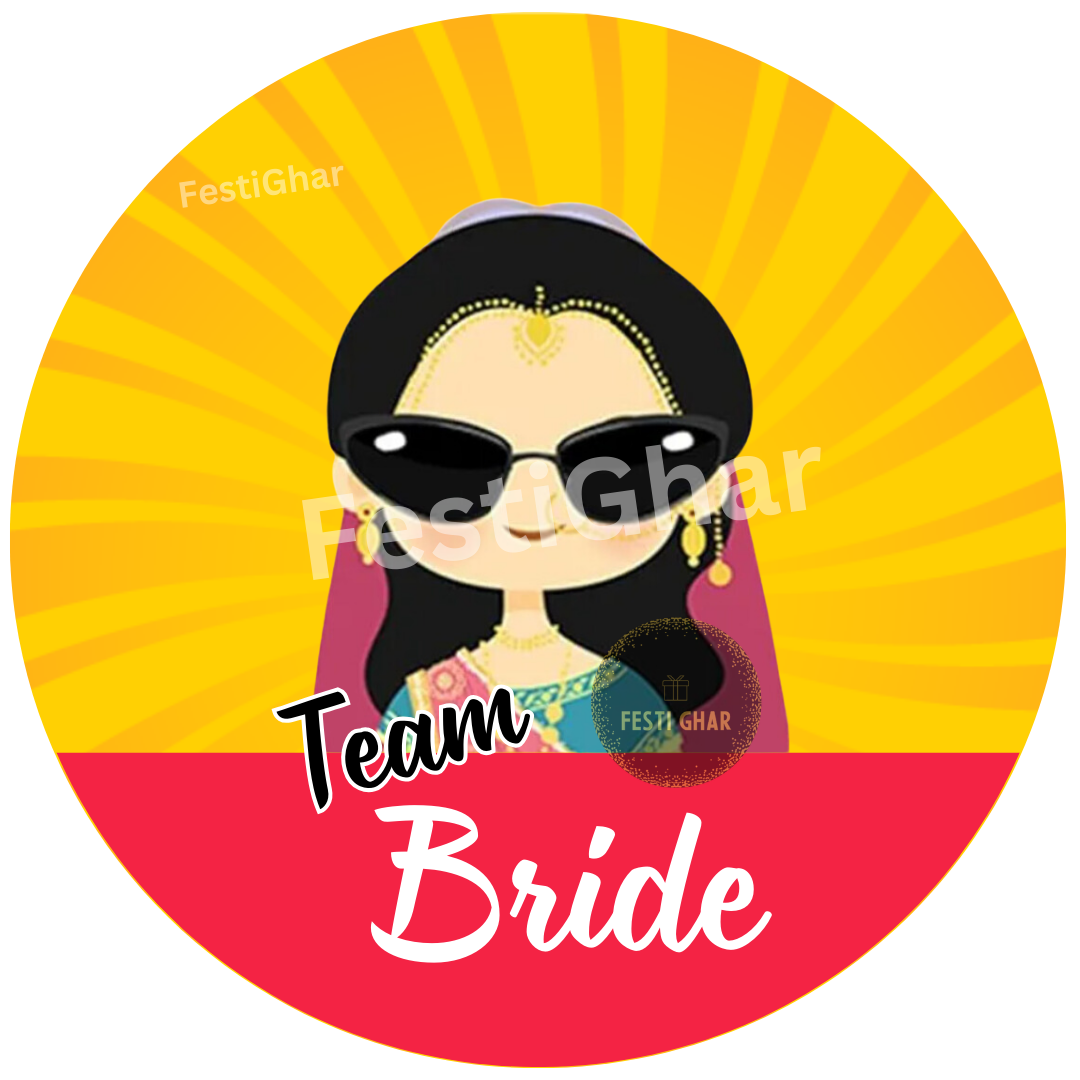 Team Bride funky badges