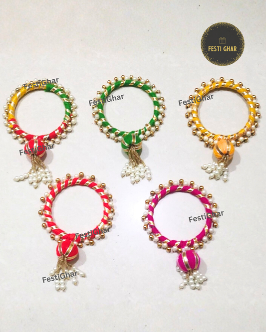 Bangles with pearl and latkan