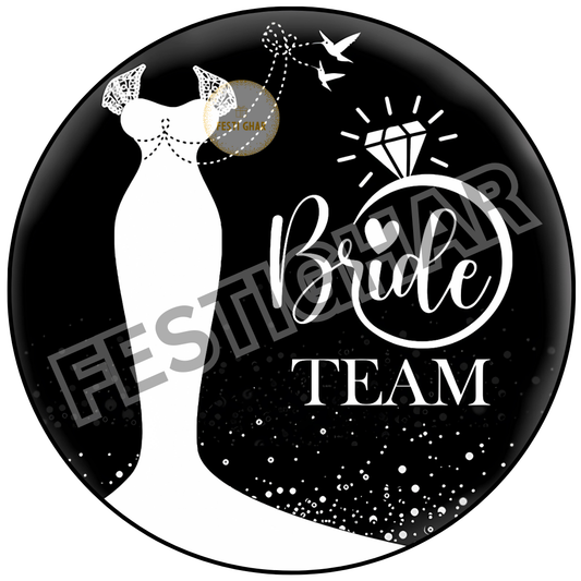 Bride Team Badges for Wedding