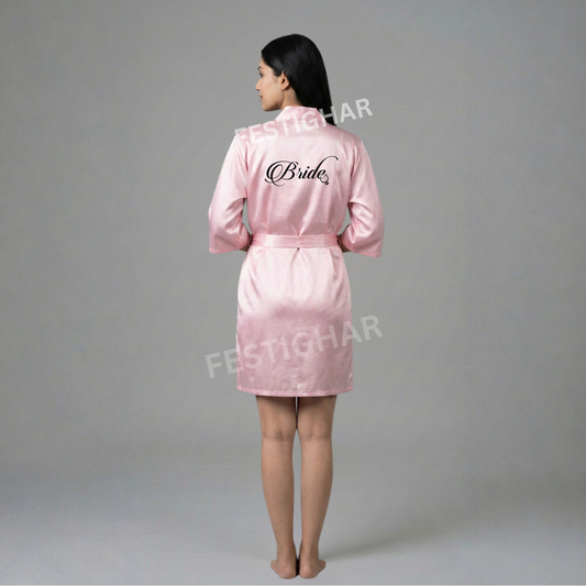 Premium Satin Robe - Bride with a Ring