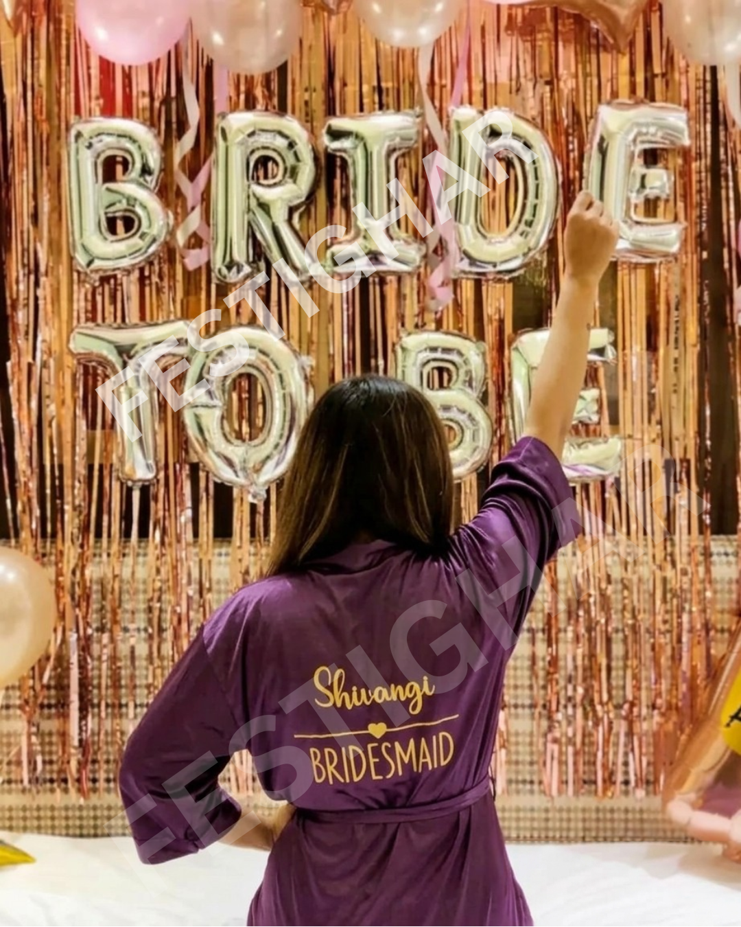 Classic Bridesmaid Robe - More Discount on BULK quantity (Line and heart Design)