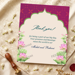 Custom Thank you Cards for wedding in pink
