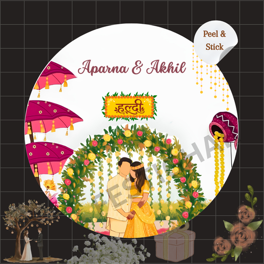 Customized Gift sticker for Haldi