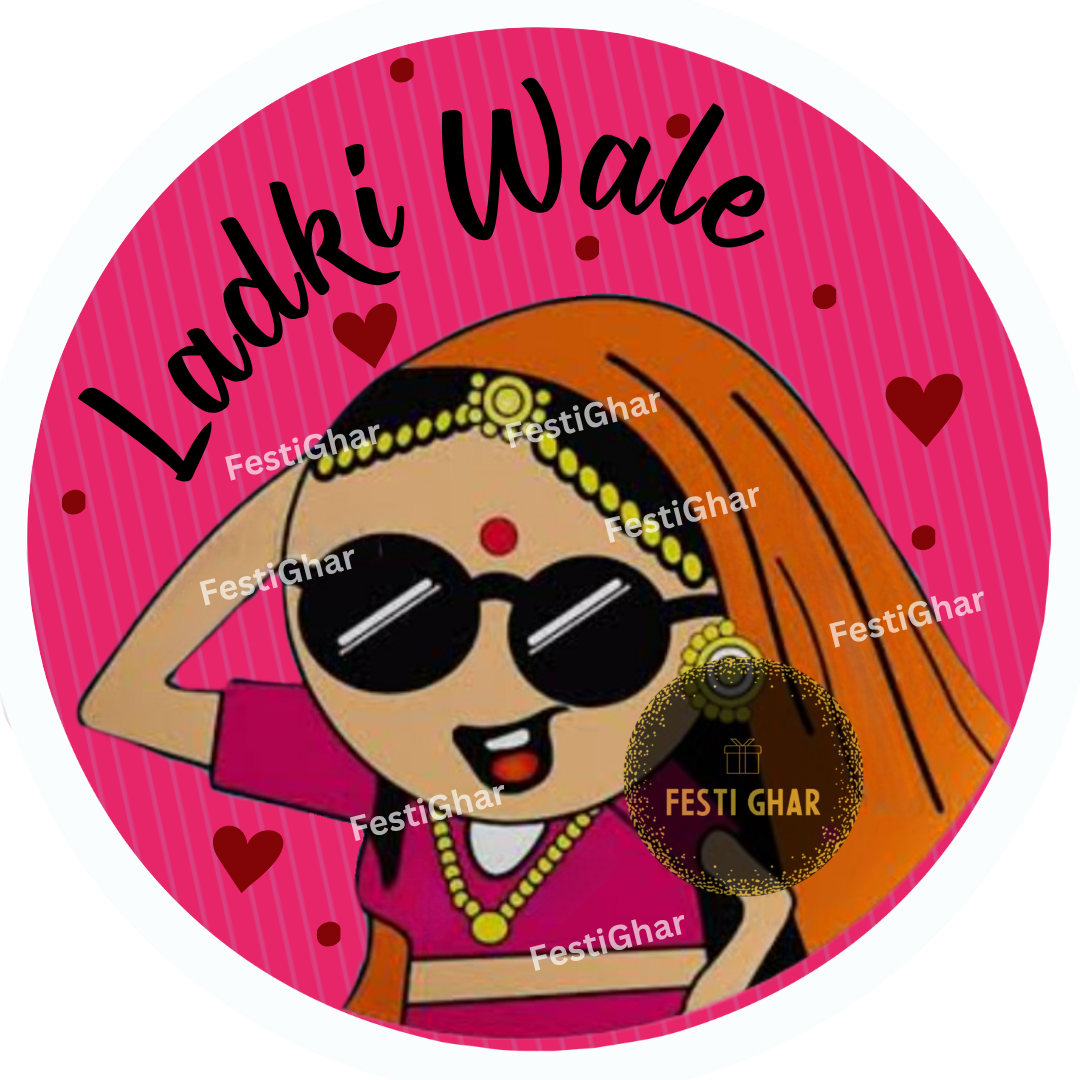Cute Ladkiwale wedding badges