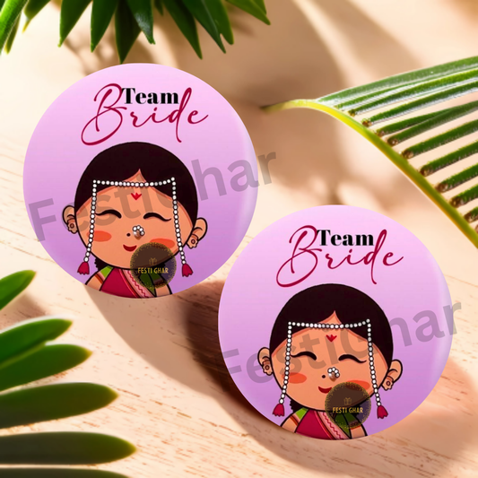 Team Groom cute Marathi Badges