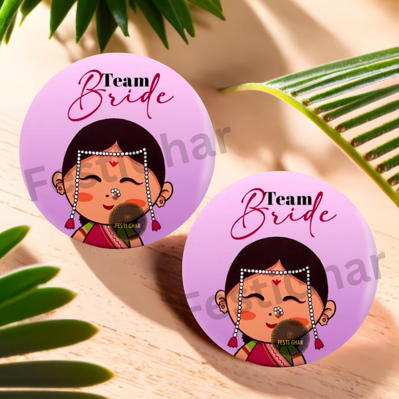 Team Groom cute Marathi Badges