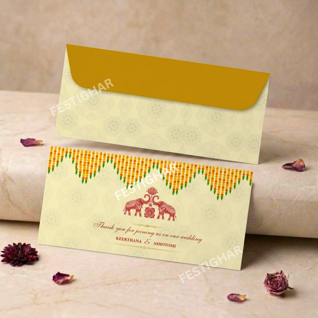 Personalised Money Envelopes - Yellow floral