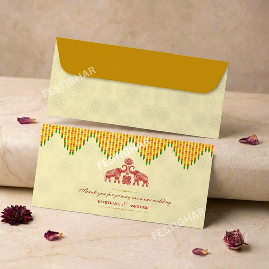 Personalised Money Envelopes - Yellow floral
