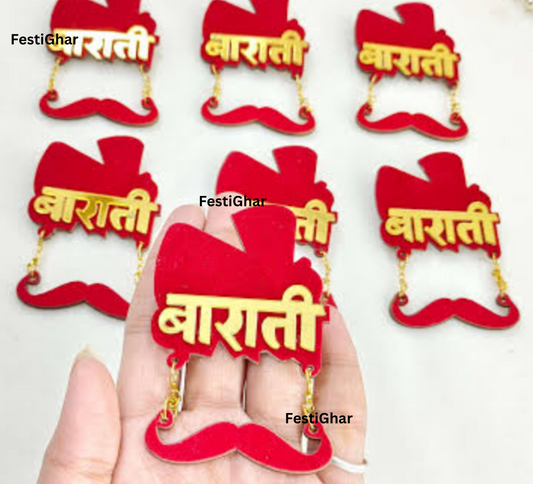 Barati Brooch with red moustache