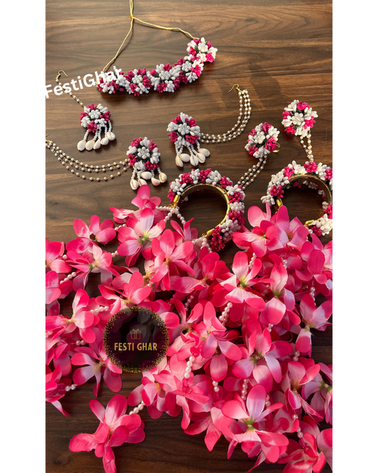 Red Heavy Flower Jewellery