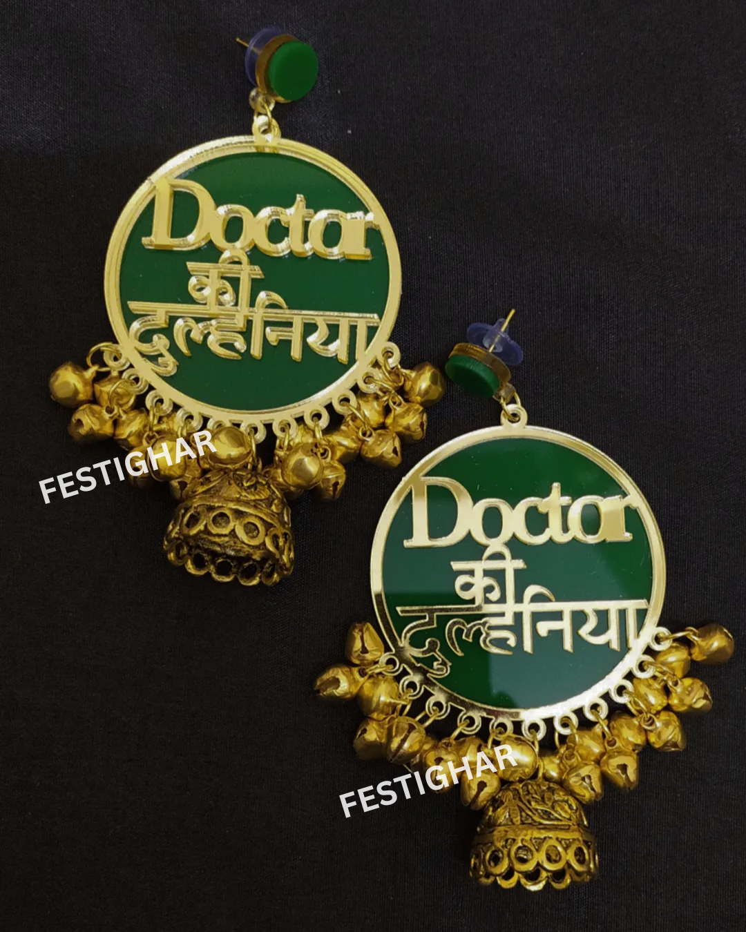 Customized Earrings with Jhumki
