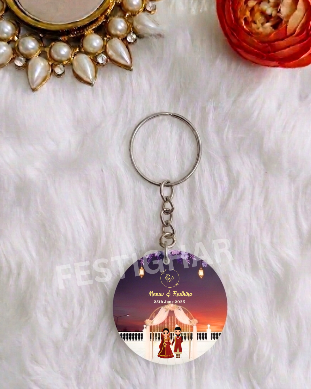 Customized Keychain for wedding - Dream theme
