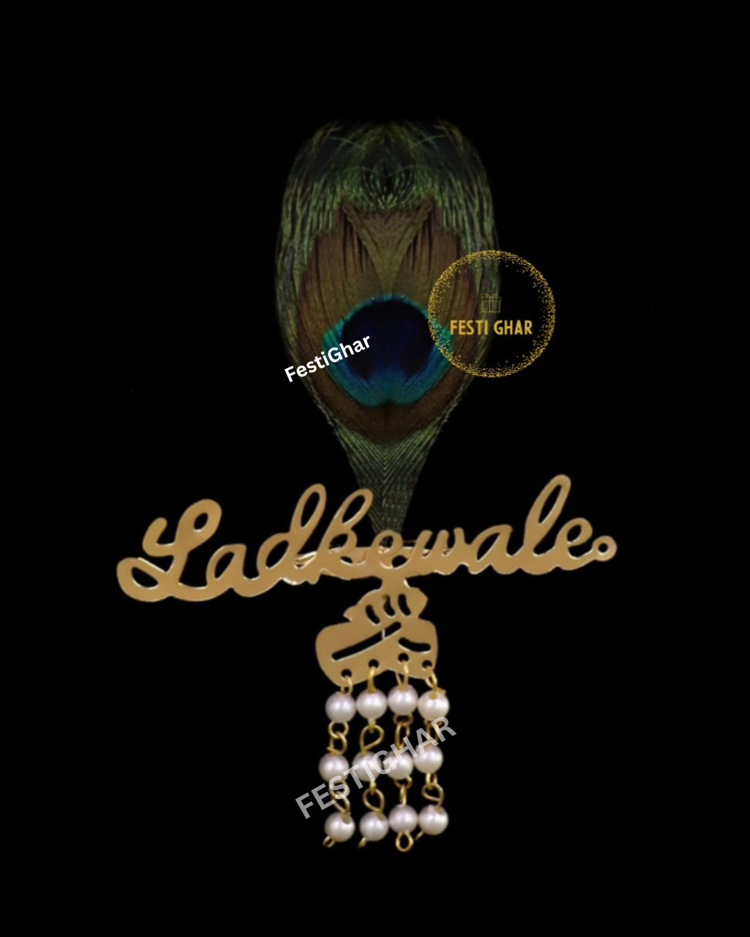 Ladke Wale Wedding Brooch with morpankh