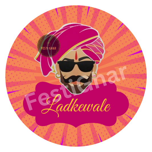 Magnet Badges for Ladkewale in Orange