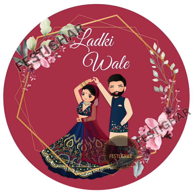 Ladki Wale Wedding Badges