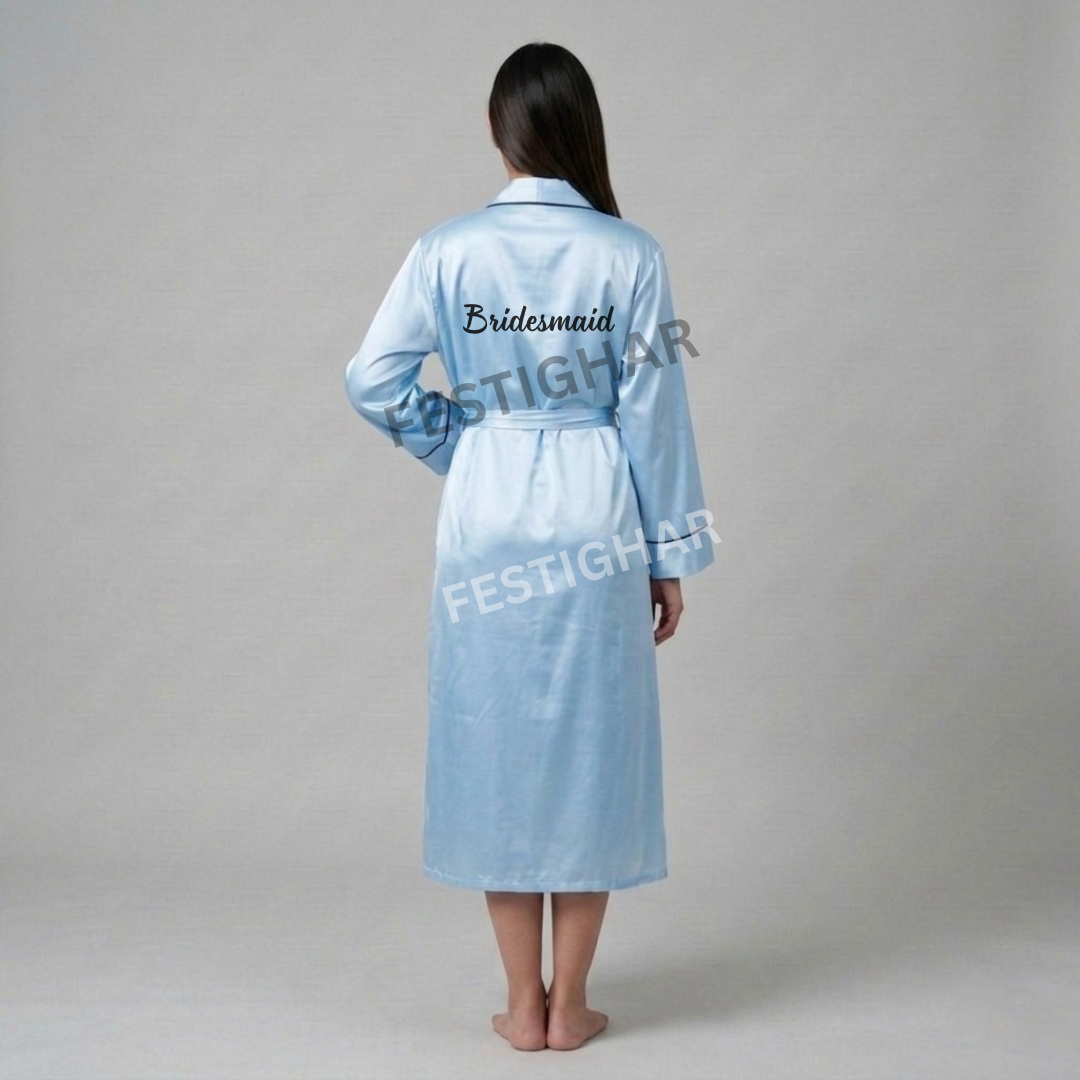 Long Premium Satin Robe - More Discount on bulk quantity