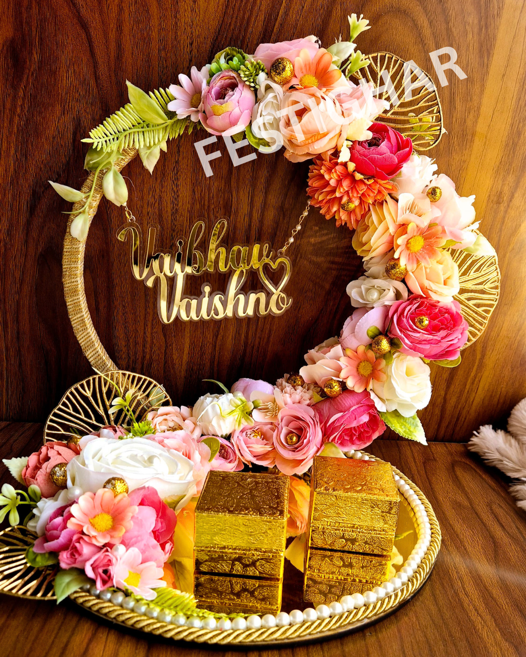 Pretty Floral Ring Platter
