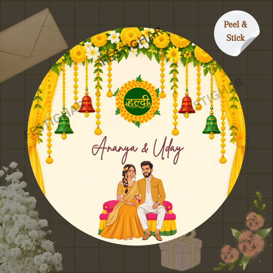 Personalized Stickers for Haldi