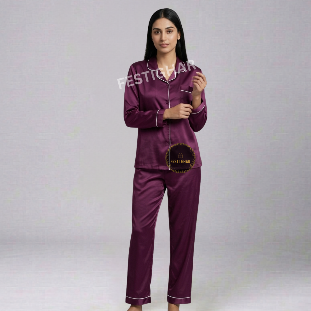 Satin Pajama Set - Bride with a ring