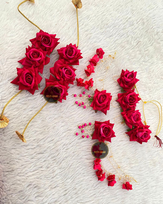 Rose jewellery set