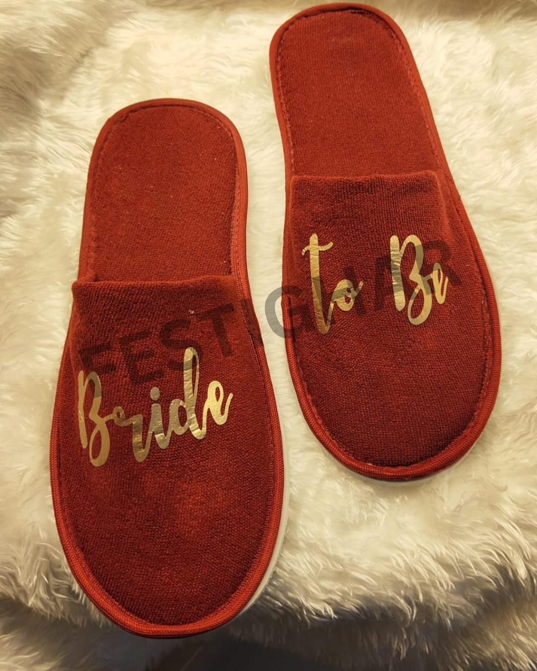 Customized Slippers in Maroon colour
