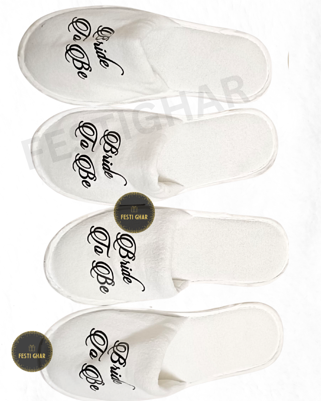 Customized Slippers in white colour