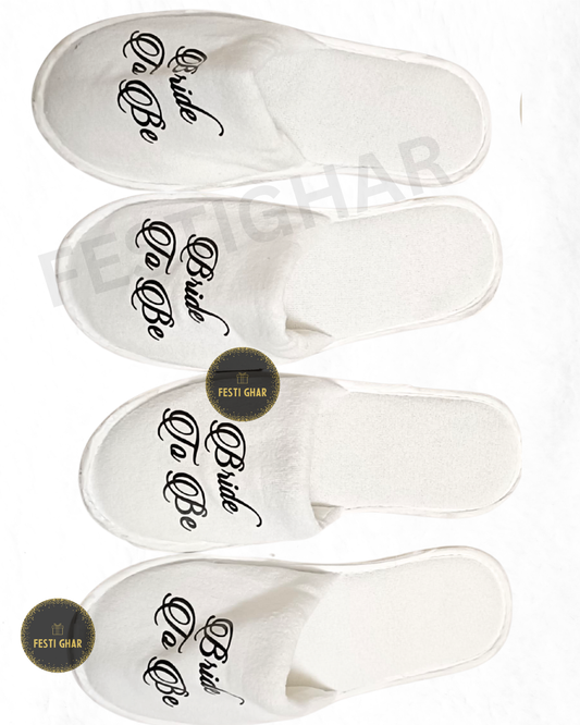 Customized Slippers in white colour