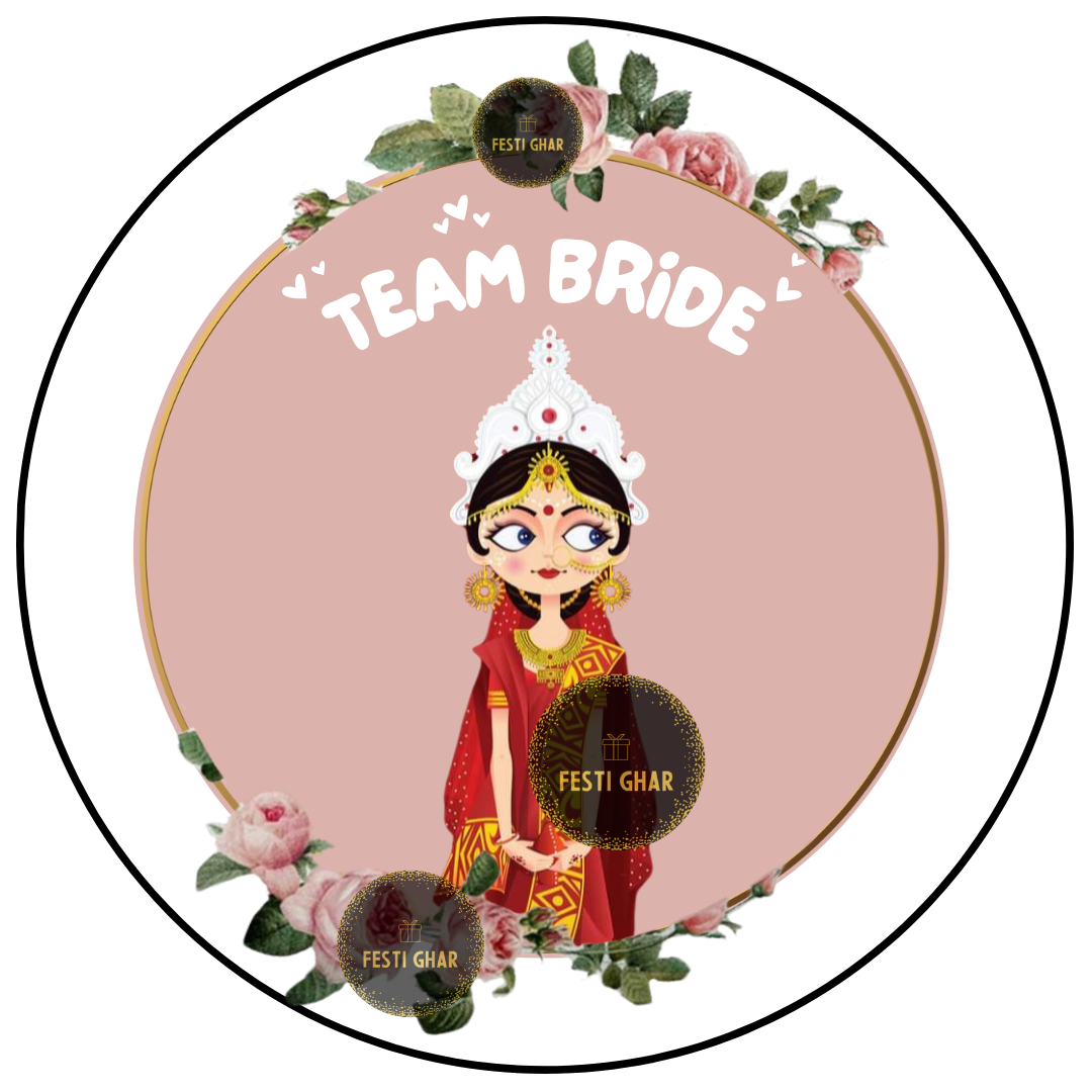 Team Bride Bengali Badges