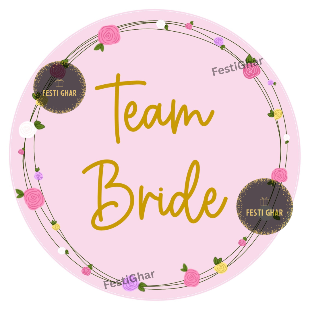 Team Bride cute badges for wedding