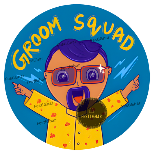 Cute Groom Squad Badges