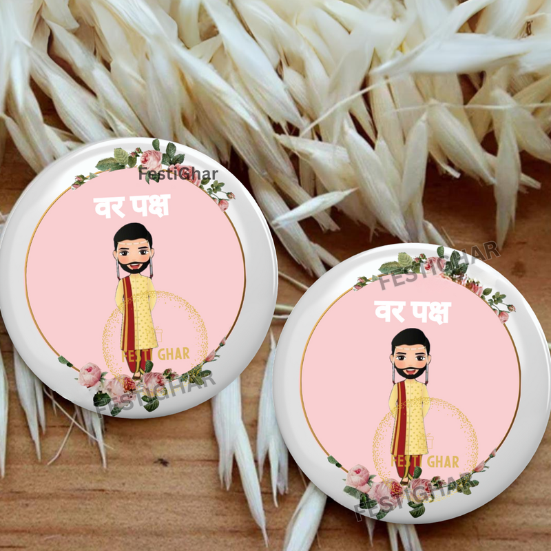 Var Paksh Badge in pastel Pink