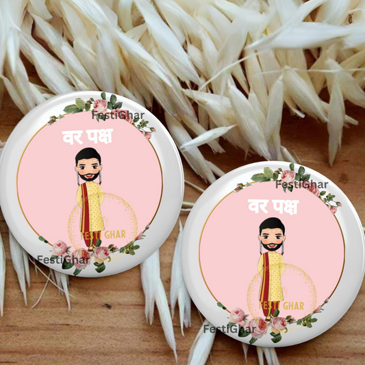 Var Paksh Badge in pastel Pink
