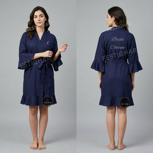 Frilled Cotton Robes - Personalized