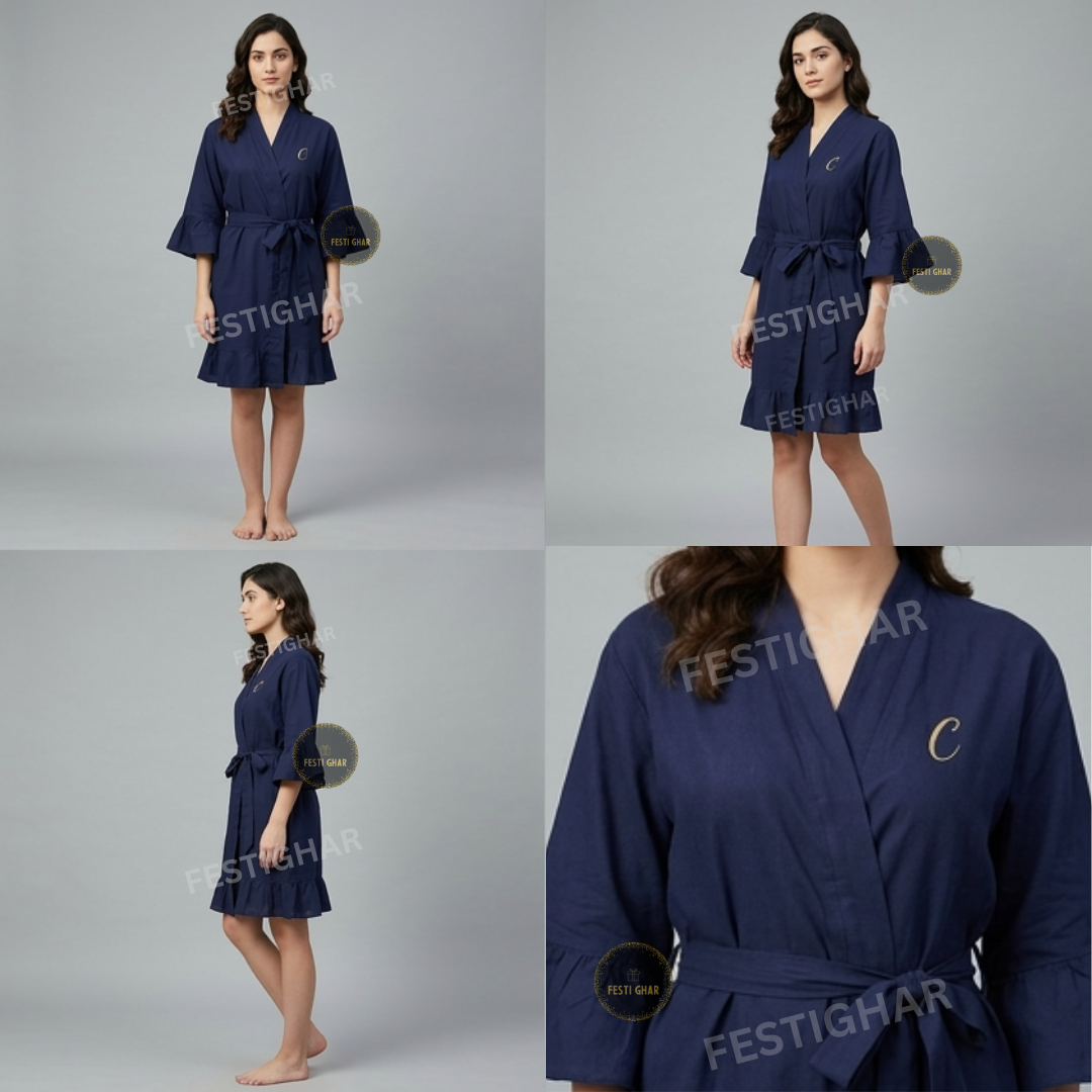 Frilled Cotton Robes - Personalized