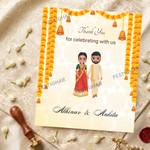 Yellow Thank you Cards customized